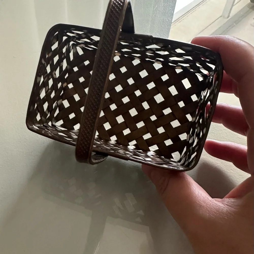 Small Vintage Brass Basket